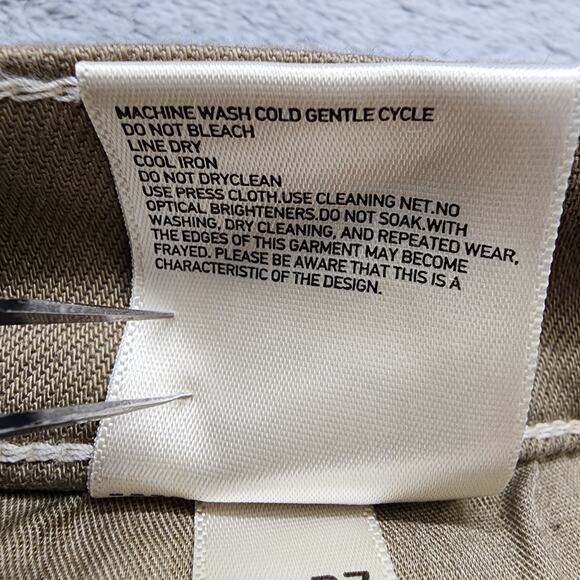 Uniqlo X Plant Girl NYC Jeans Womens 29 Brown Green The 420 Pant Hand Dyed Paint - Picture 12 of 16